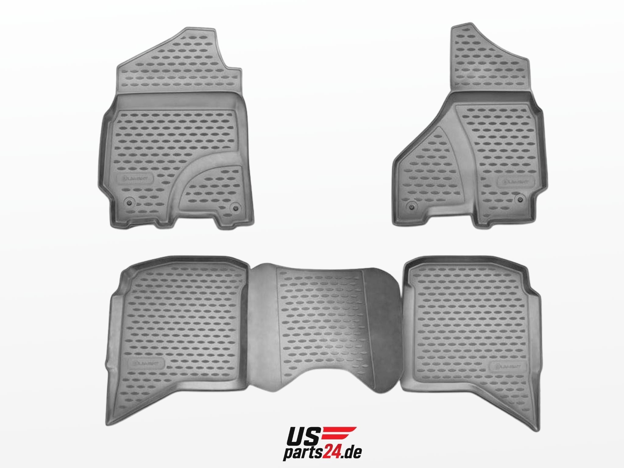 Gummifußmatten-Set (4-teilig, Passform) – für RAM 1500/2500/3500 Crew Cab (2002–2012) - US-Parts24.de