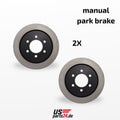 Jeu de disques de frein haut de gamme (essieu arrière, 6 trous) – compatible avec Ford F-150 (2010–2020, frein de stationnement manuel)