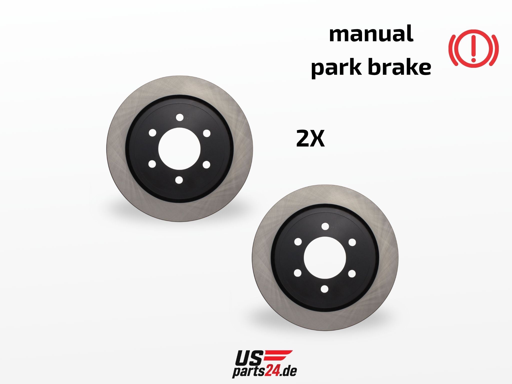 Premium Bremsscheiben-Set (Hinterachse, 6-Loch) – passend für Ford F-150 (2010–2020, manuelle Feststellbremse) - US-Parts24.de