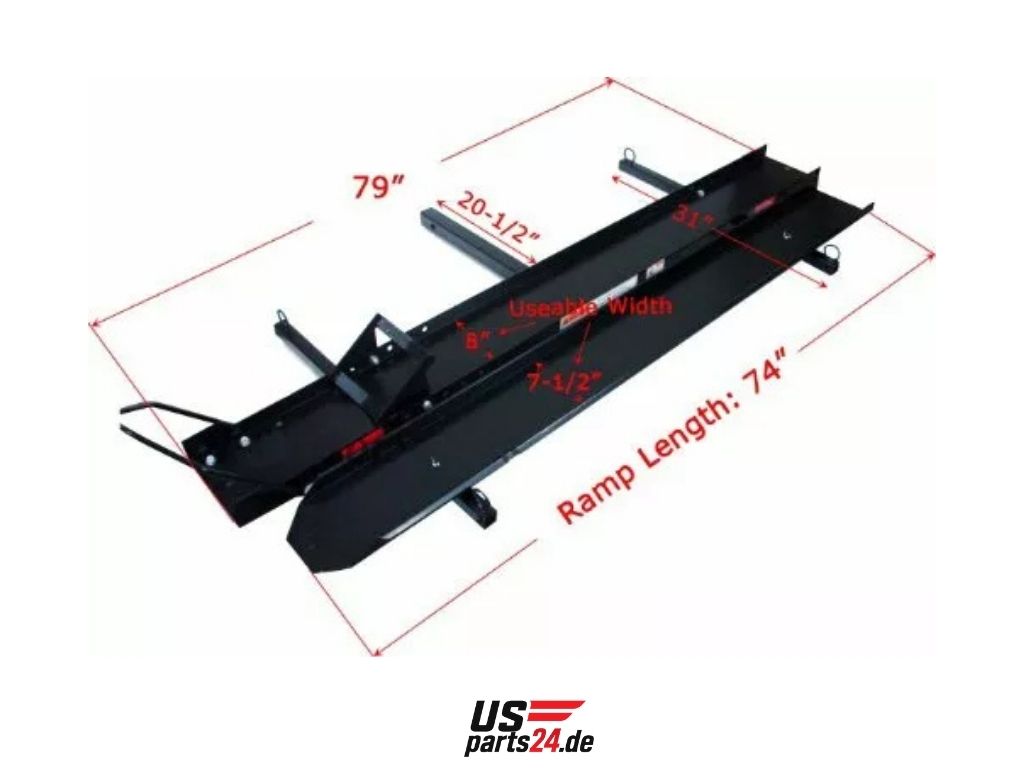 Motorrad-Transportkit "BigBike" mit Rampe – für Pickups & SUVs mit 2″ Anhängerkupplung - US-Parts24.de