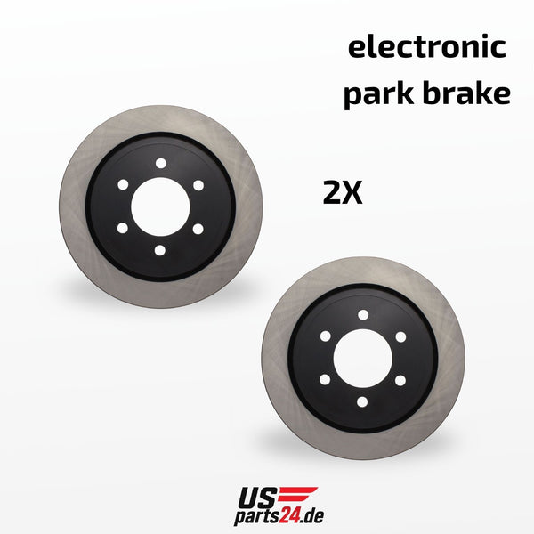 Premium brake disc set (rear axle, 6-hole) – suitable for Ford F-150 (2010–2020, electric parking brake)