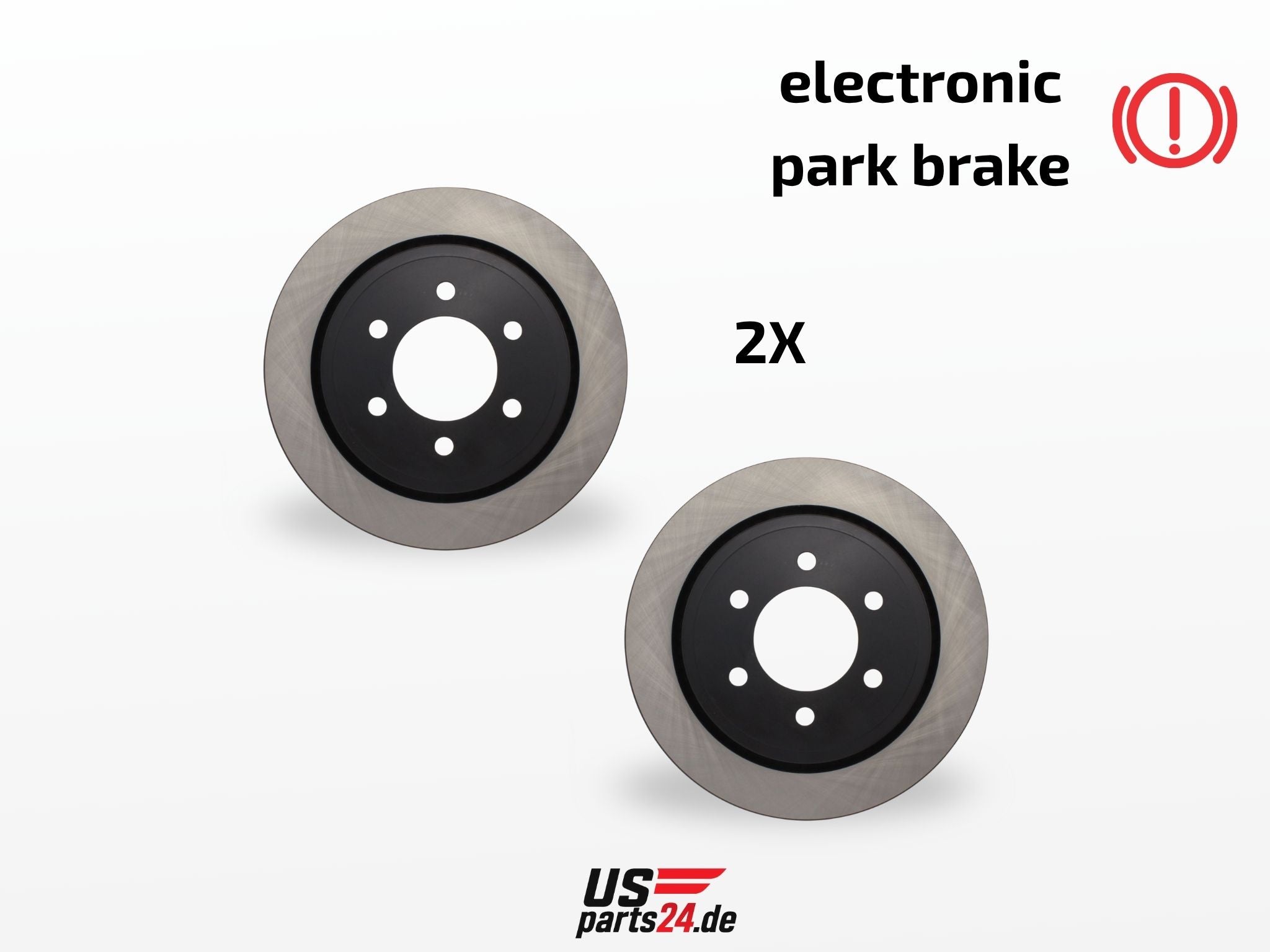 Premium Bremsscheiben-Set (Hinterachse, 6-Loch) – passend für Ford F-150 (2010–2020, elektrische Feststellbremse) - US-Parts24.de