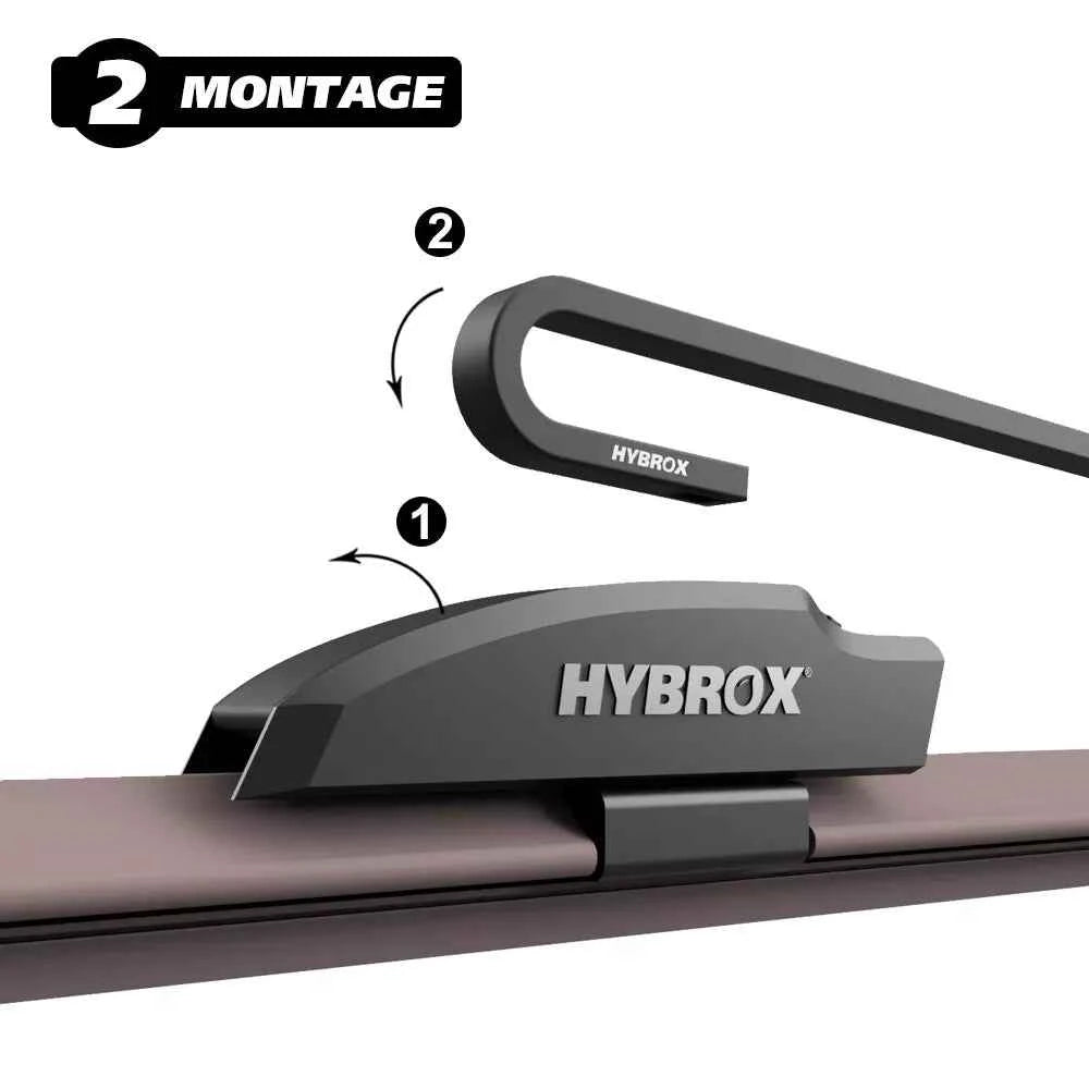 HYBROX Front Scheibenwischer – US-Modelle (Cadillac, Chevrolet, Ford, GMC, RAM, Chrysler)